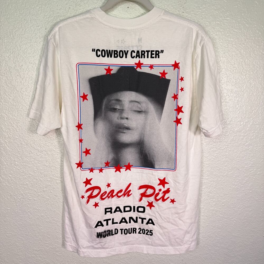 Beyonce Cowboy Carter Shirt Medium Peach Pit Radio Atlanta World Tour Merch 2025
